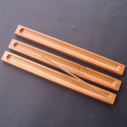 Wood Incense Burner Holder Wooden Ash Catcher for Sticks Natural Plain Wooden Incense Burner Stick Home Decoration