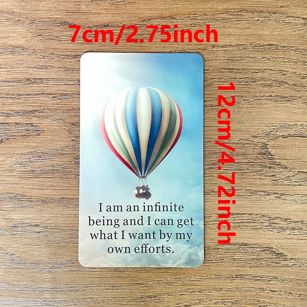 Self Awakening Oracle Cards 12x7cm Affirmation Clarity Deck with Meaning on It Keywords Tarot English Fortune Telling 52-cards