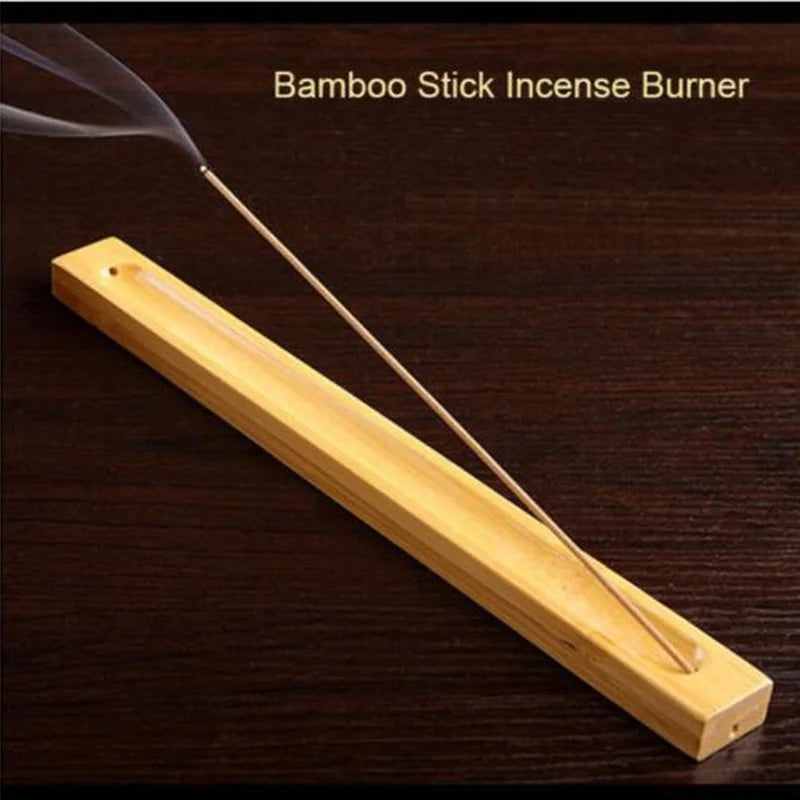 Wood Incense Burner Holder Wooden Ash Catcher for Sticks Natural Plain Wooden Incense Burner Stick Home Decoration