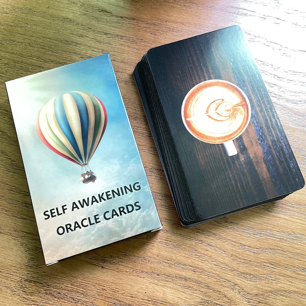 Self Awakening Oracle Cards 12x7cm Affirmation Clarity Deck with Meaning on It Keywords Tarot English Fortune Telling 52-cards