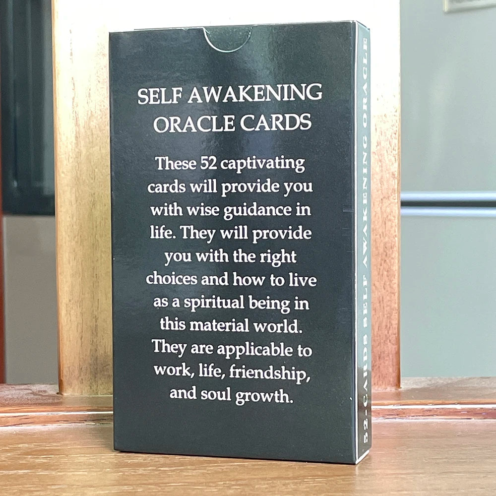 Self Awakening Oracle Cards 12x7cm Affirmation Clarity Deck with Meaning on It Keywords Tarot English Fortune Telling 52-cards